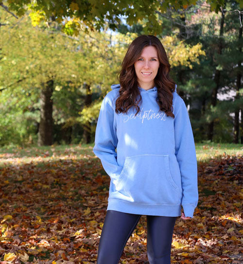 Ashley Brooke in Blue Sculptness Sweatshirt