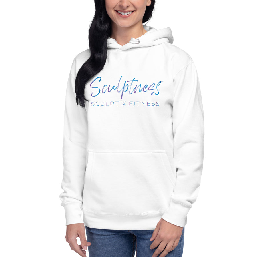 White Sculptness Hoodie with Logo