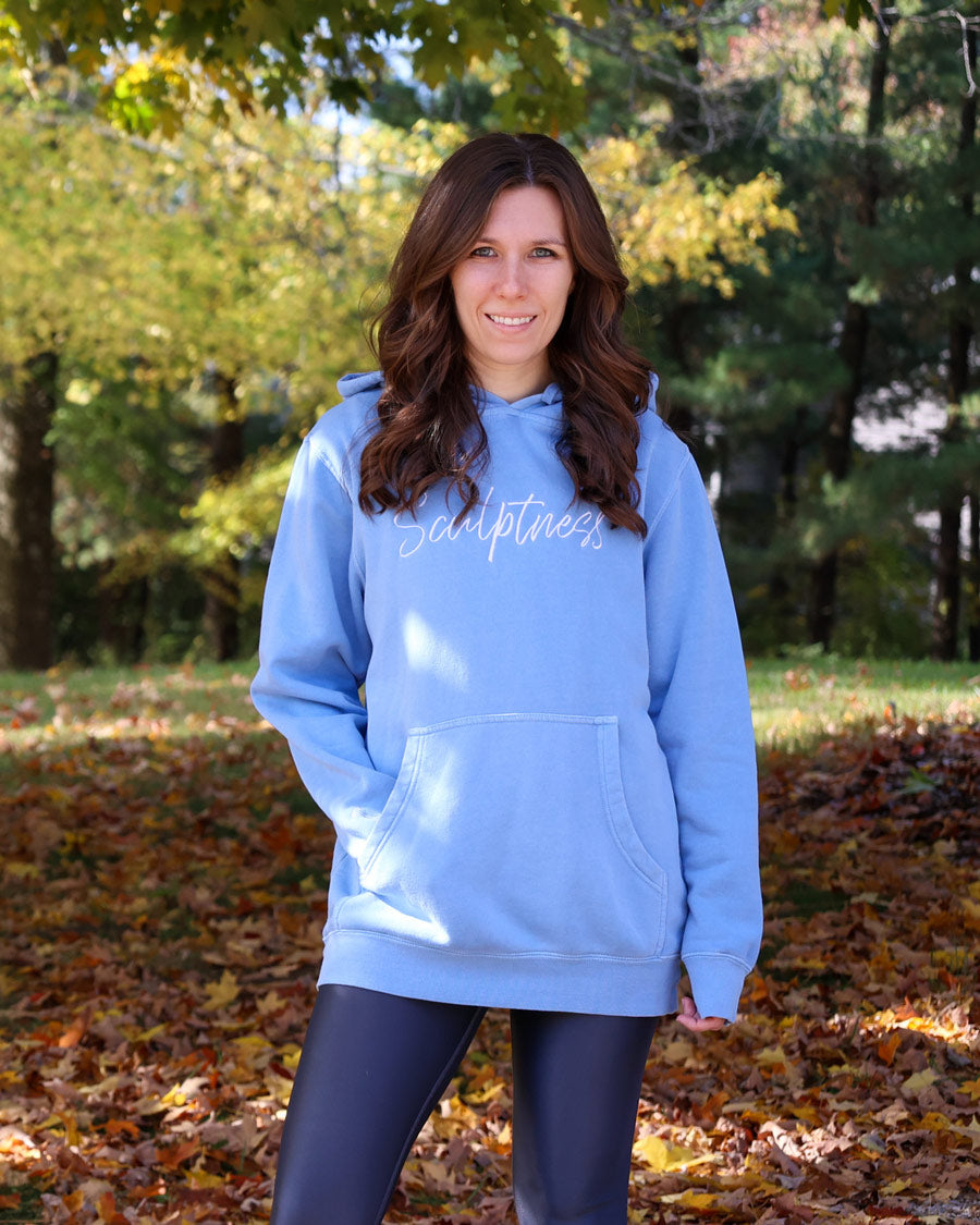 Sculptness Blue Hoodie with Sculptness Logo