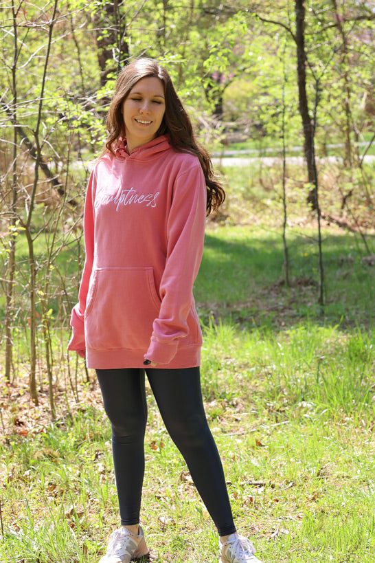 Pink Pigment-Dyed Hoodie