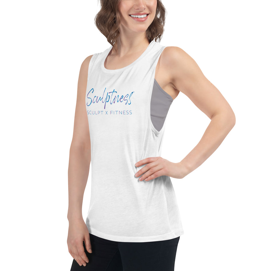 Sculptness White Tank side view