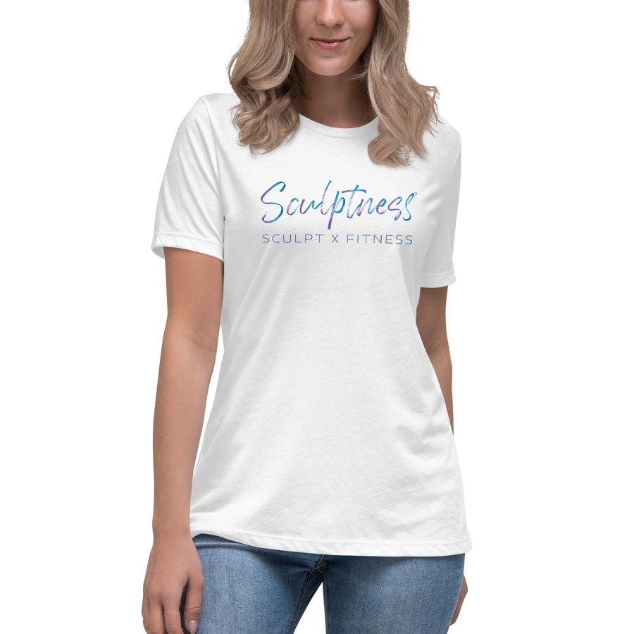 Womens Sculptness White Relaxed T-Shirt