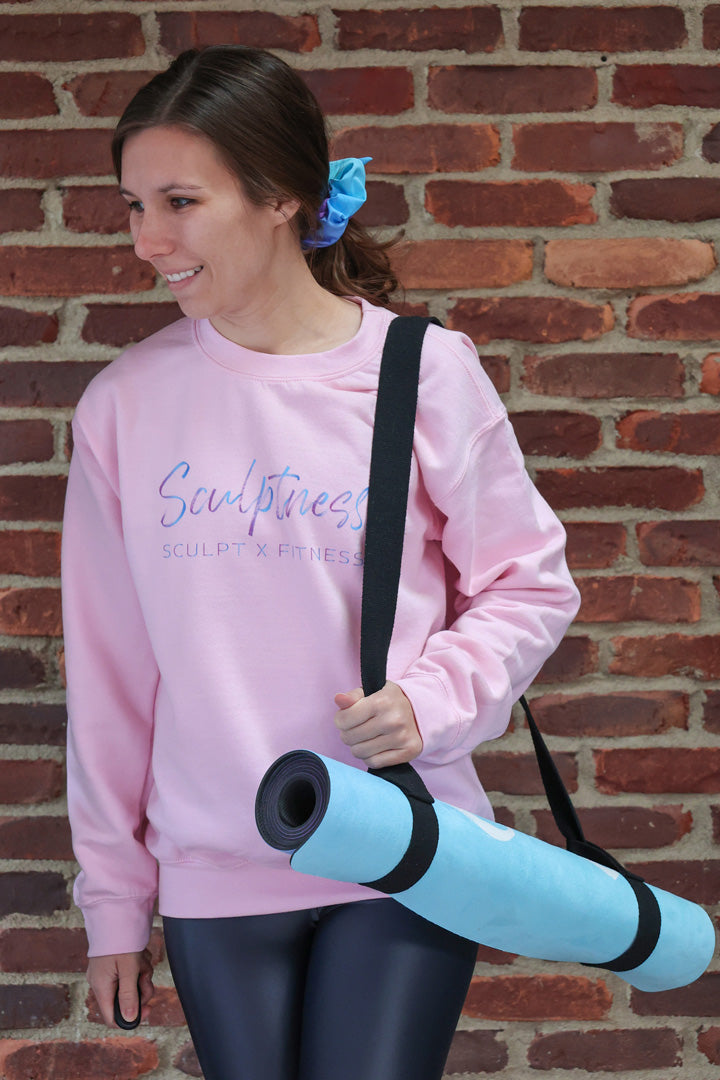 Rolled Up Sculptness Yoga Mat with Carrier